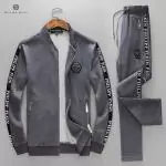 survetement philipp plein homme marque shoulder logo deep gray